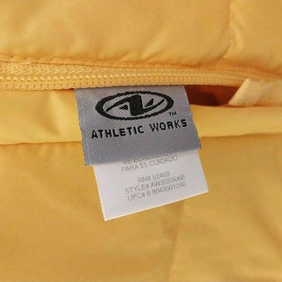 Athletic Works Men's Puffer Vest 3XL Blue Yellow Reversible Full Zip Sleeveless - Picture 8 of 9